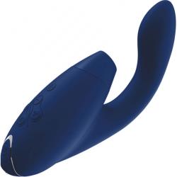 Womanizer Duo Pleasure Air Technology Vibrator, 8 Inch, Blueberry