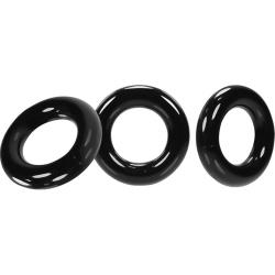 Oxballs Willy Rings 3-Pack Cockrings, 1.5 Inch, Black