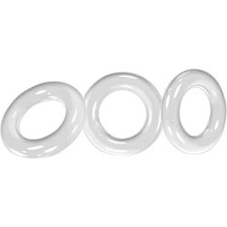 Oxballs Willy Rings 3-Pack Cockrings, 1.5 Inch, White