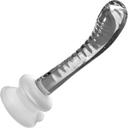 Icicles No 88 Glass G-Spot Wand with Silicone Suction Cup, 7 Inch, Silver