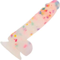 Addiction Party Marty Confetti Dong with PowerBullet, 7.5 Inch, Clear