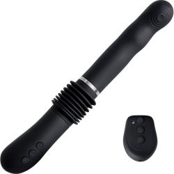 Evolved G-Force Thruster Remote Controlled Silicone Vibrator, 12.5 Inch, Black