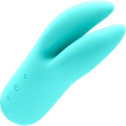 VeDO Kitti Rechargeable Dual Vibrator, 4.5 Inch, Tease Me Turquoise