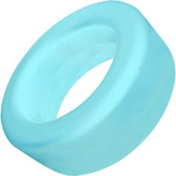 Rock Solid Glow Big O Ring Sila-Flex Cock Ring, Blue