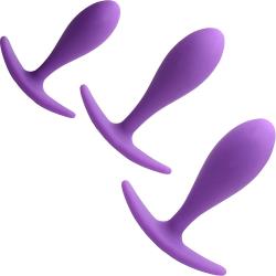 Gossip Rump Bumpers Silicone Anal Plugs Pack of 3, Violet
