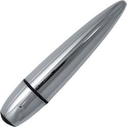 Exciter Super Charged Pointy Bullet Vibrator, 4.75 Inch, Silver