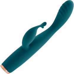Luxe Skye Rechargeable Dual Stimulator, 7.4 Inch, Green