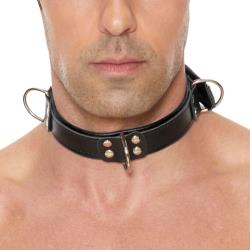 Ouch! Deluxe Bondage Collar, One Size, Black