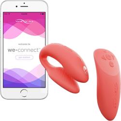 We-Vibe Chorus Smartphone App Controlled Wireless Remote Couples Vibrator, Crave Coral