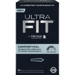 Trojan Ultrafit Comfort Feel Condoms, 10 Pack