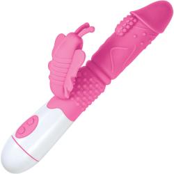 Lotus Sensual Massagers No 4 Dual Action Vibrator, 8 Inch, Pink