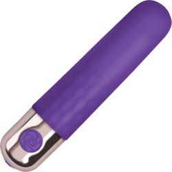 Exciter Super Charged Travel Silicone Vibrator, 3.75 Inch, Purple