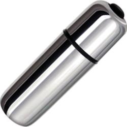 ETC Chrome Classic 7 Speed Vibrating Bullet, 2.5 Inch, Metallic Silver
