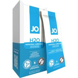 JO H2O Original Water Based Lubricant, 12 Foil Packs .33 fl.oz (10 mL)