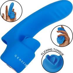 Gender X Flick It Finger Vibrator, 5.37 Inch, Blue