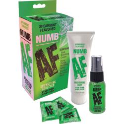 Numb AF Kit, Gel, Spray, and Mints, Spearmint Flavored