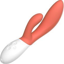 LELO Ina 3 Rechargeable Silicone Vibrator, 7.9 Inch, Coral Red