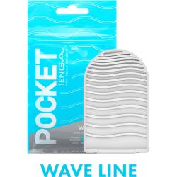 Tenga Pocket Wave Line Masturbator Sleeve, Clear