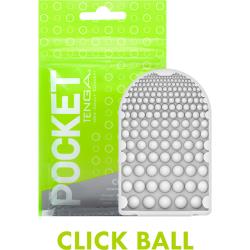 Tenga Pocket Click Ball Masturbator Sleeve, Clear