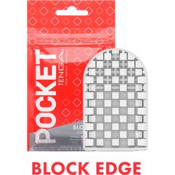 Tenga Pocket Block Edge Masturbator Sleeve, Clear
