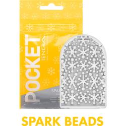 Tenga Pocket Spark Beads Masturbator Sleeve, Clear