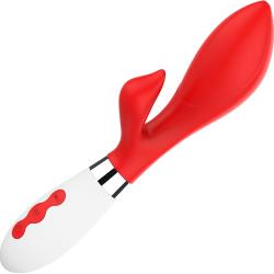 Luminous Achelois Ultra Soft Silicone 10 Speeds Vibrator, 8.6 Inch, Red