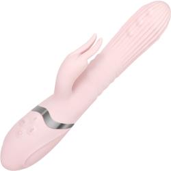 Adam and Eve Eve`s Thrusting Rabbit with Orgasmic Beads, 9 Inch, Pink