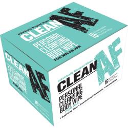 Clean AF Personal Cleansing Body Wipes of 16