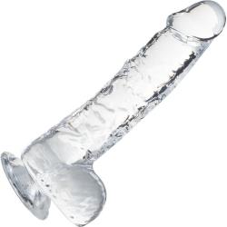 Naturally Yours Crystalline Dildo with Suction Cup, 6 Inch, Diamond