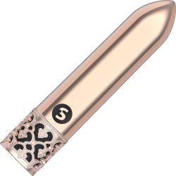 Royal Gems Glitz Rechargeable ABS Bullet, 3.5 Inch, Rose Gold