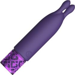 Royal Gems Twinkle Rechargeable Silicone Bullet, 4.5 Inch, Purple