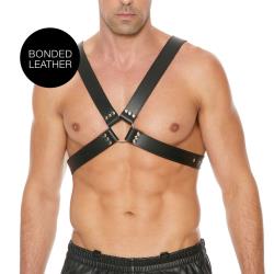 Ouch! Men`s Large Buckle Harness, One Size, Black