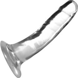 B Yours Plus Hard n` Happy Dildo, 5.5 Inch, Clear