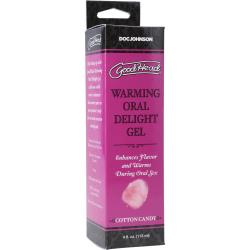 GoodHead Warming Oral Delight Gel, 4 fl.oz (118 mL) Boxed Tube, Cotton Candy