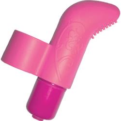 Icon S-Finger Silicone Vibrator, 3 Inch, Pink