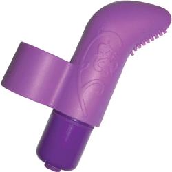 Icon S-Finger Silicone Vibrator, 3 Inch, Purple