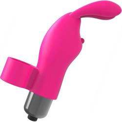 Icon Flirt Bunny Finger Vibrator, 4 Inch, Pink