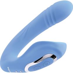 Evolved Tap and Thrust Dual Action Personal Vibrator, 6.71 Inch, Blue
