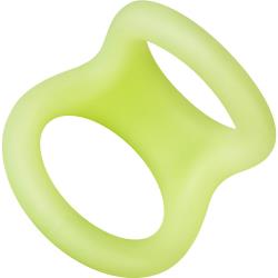 Forto F-22 Double Ring Liquid Silicone, Large, Glow in the Dark