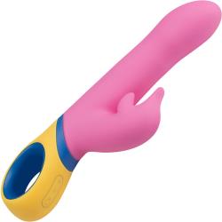 PMV20 Dolphin Silicone Rechargeable Vibrator, 9 Inch, Pink