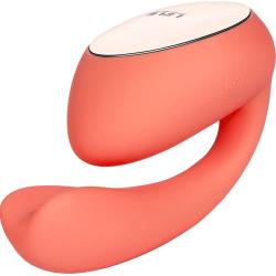 LELO IDA Wave Dual Stimulating Massager, 3.66 Inch, Coral Red