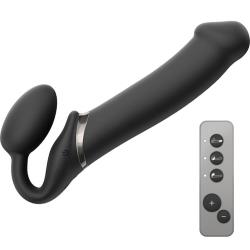 Strap-On-Me Vibrating Remote Controlled Strapless Dildo, 10 Inch, Black