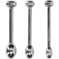 Ouch! Urethral Sounding Metal Plug Set, Silver