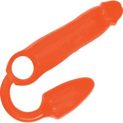 Rooster XXXPANDER Smooth Butt Plug, 7.5 Inch, Orange