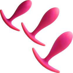 Gossip Rump Bumpers Silicone Anal Plugs Pack of 3, Magenta