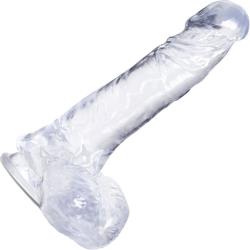 B Yours Plus Ram n` Jam Dildo with Suction Cup Base, 8 Inch, Clear