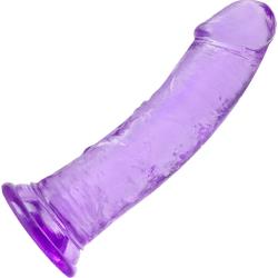 B Yours Plus Roar n` Ride Dildo with Suction Cup Base, 8 Inch, Purple