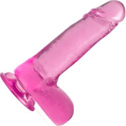 B Yours Plus Rock n` Roll Dildo with Suction Cup Base, 7 Inch, Pink