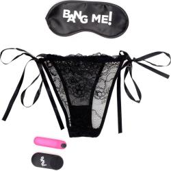 Bang! Power Panty Remote-Controlled Bullet and Blindfold Kit, Pink