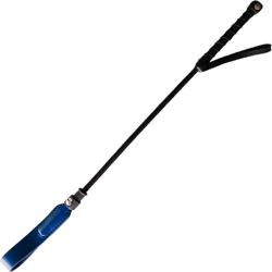 Rouge Short Riding Crop with Slim Tip, 20 Inch, Blue